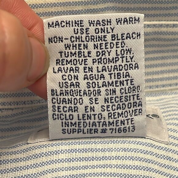 Cabin creek wrinkle free Buttoned Down Collared Shirt size 10 - Picture 7 of 7